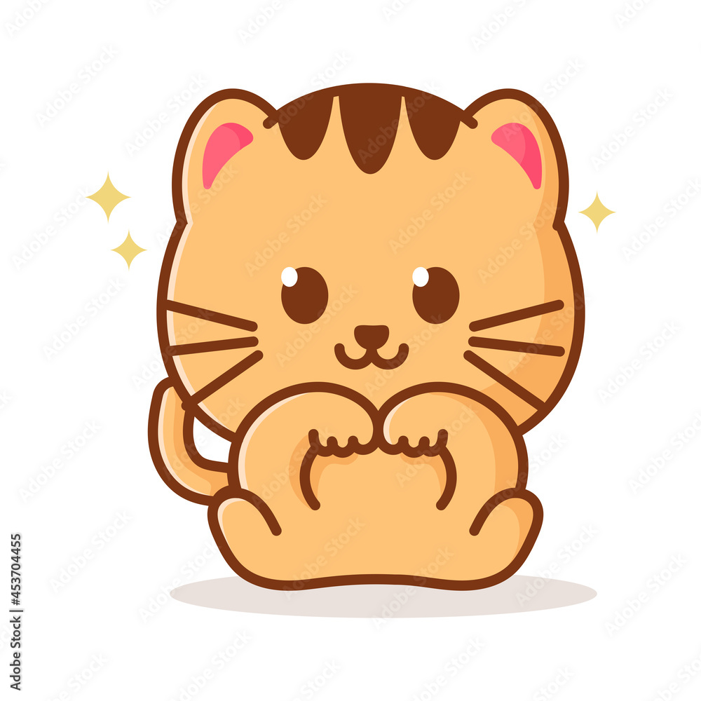 very adorable cute cat illustration very adorable cute cat illustration