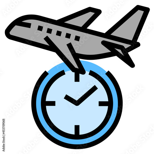 Departure time line icon