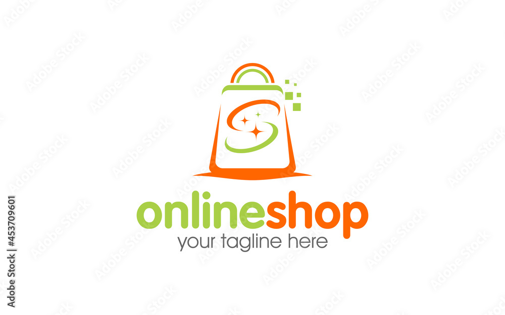 Illustration graphic vector of modern online shopping store logo design template Illustration graphic vector of modern online shopping store logo design template