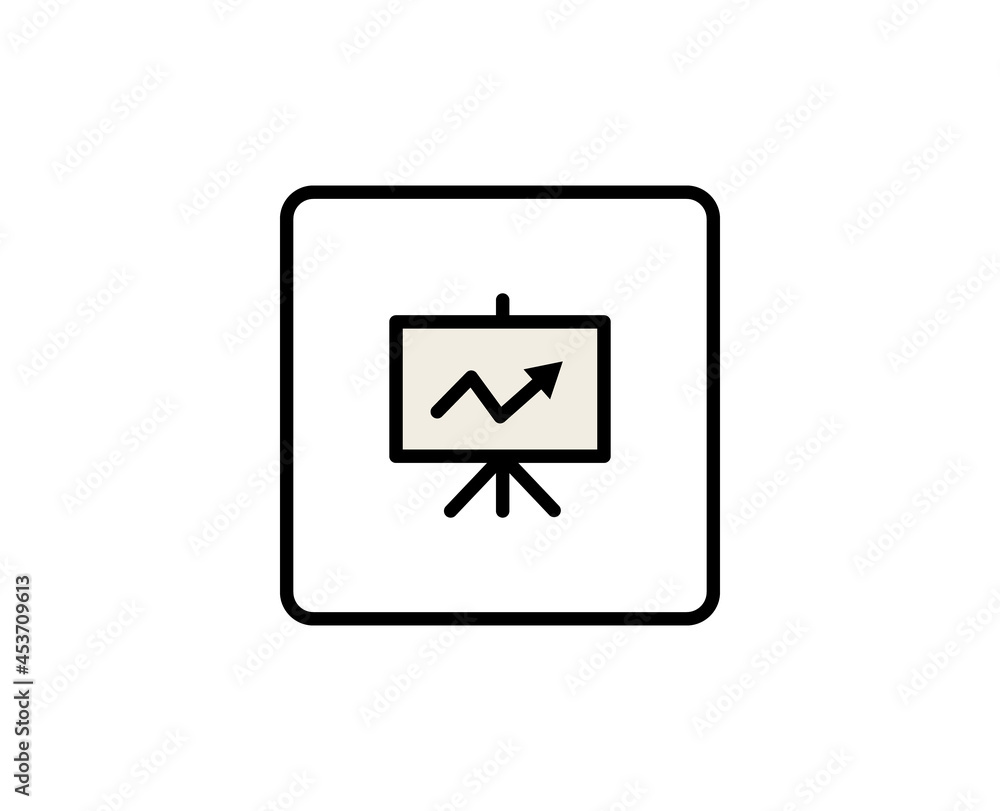 Flipchart premium line icon. Simple high quality pictogram. Modern outline style icons. Stroke vector illustration on a white background. Flipchart premium line icon. Simple high quality pictogram. Modern outline style icons. Stroke vector illustration on a white background.