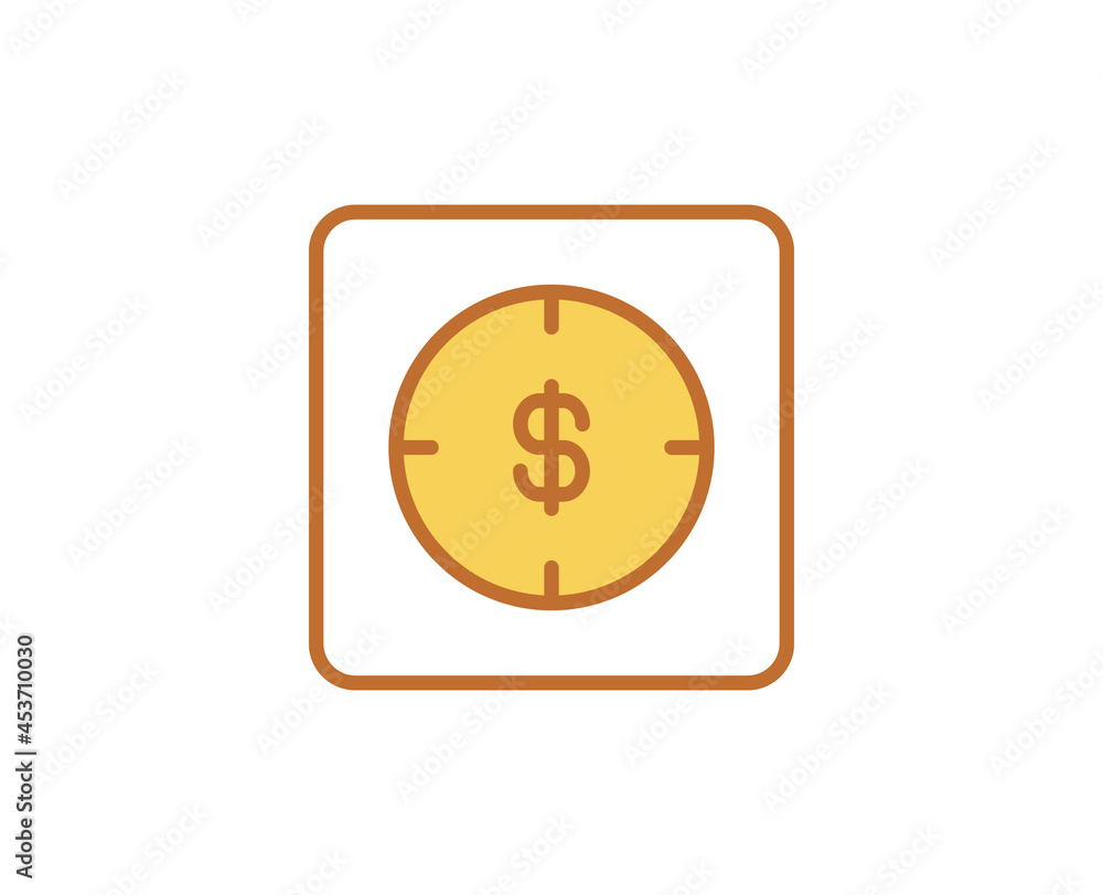 Time is money premium line icon. Time is money premium line icon.
