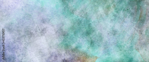 Colorful wet watercolor with distressed grungy texture pastel color background design