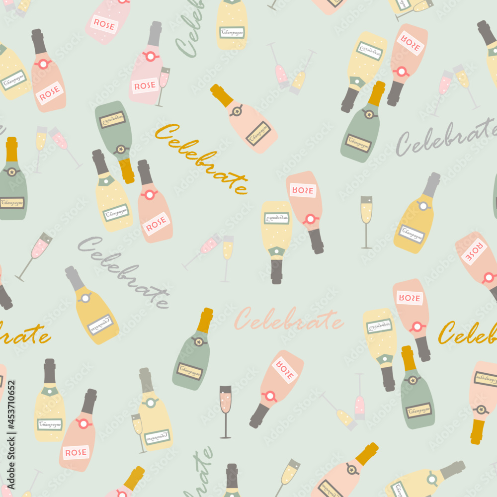 Celebrate with Champagne Seamless Pattern Celebrate with Champagne Seamless Pattern
