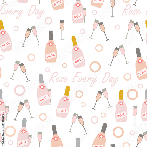 Rose Every Day Seamless Pattern