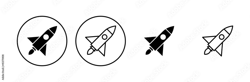 Rocket icon set. Startup icon vector. Rocket icon set. Startup icon vector.
