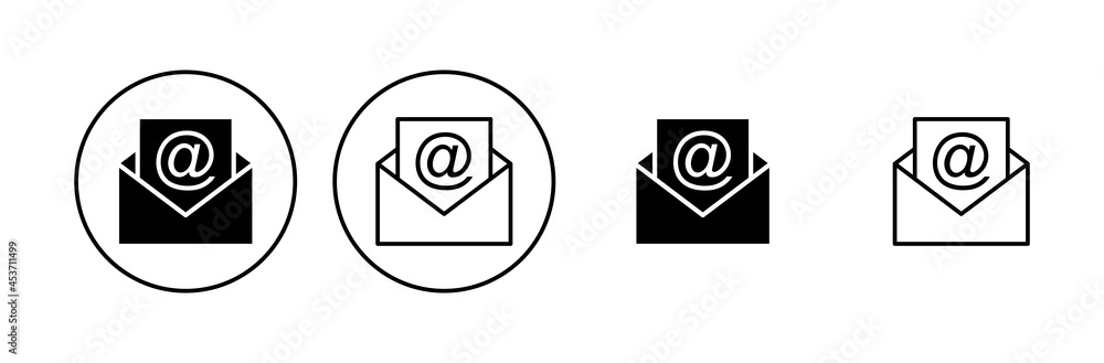 Mail icon set. email icon vector. E-mail icon. Envelope illustration Mail icon set. email icon vector. E-mail icon. Envelope illustration