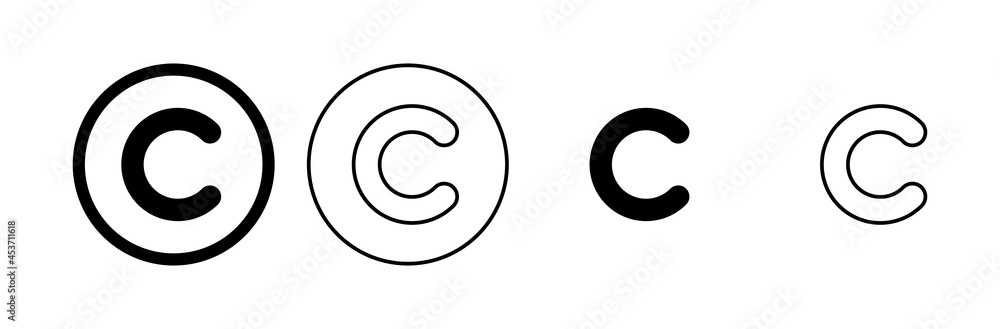 Copyright icon set. copyright symbols Copyright icon set. copyright symbols