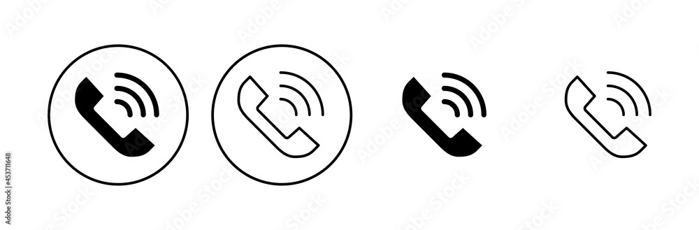 Call icon set. telephone icon vector. phone icon vector. contact us Call icon set. telephone icon vector. phone icon vector. contact us