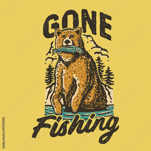 Gone fishing bear