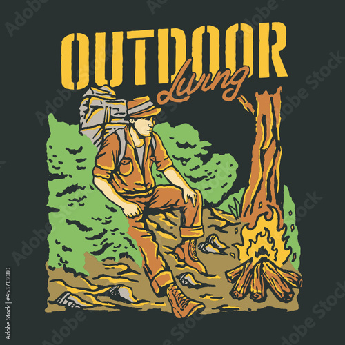 Outdoor living illustration