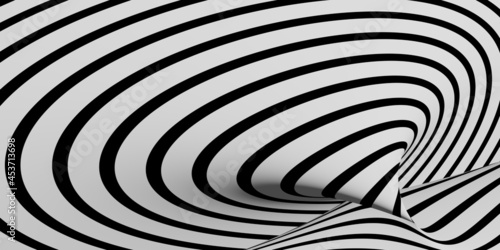 Wallpaper Mural zebra abstract waves ripple background image 3D illustration Torontodigital.ca