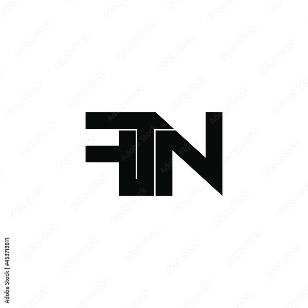 ftn initial letter monogram logo design ftn initial letter monogram logo design