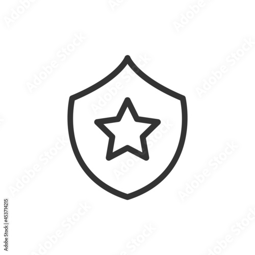 Defense thin line icon.
