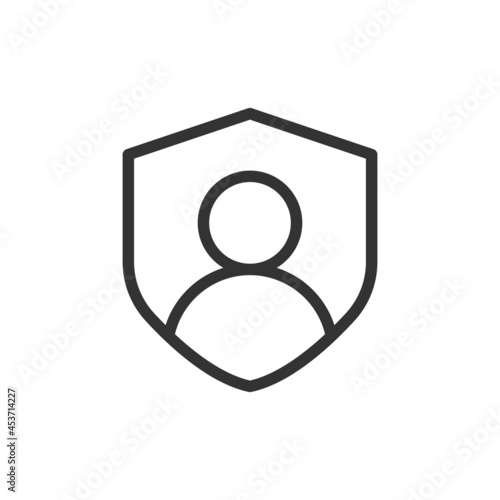Simple defense line icon.