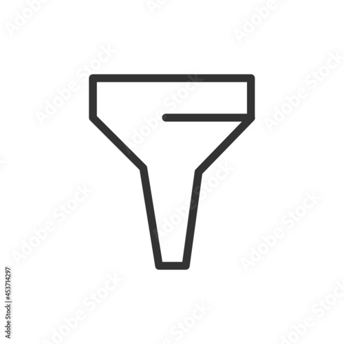 Funnel minimal line icon.