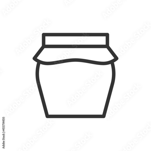 Vector jar line icon.