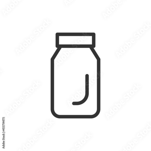 Vector jar line icon.