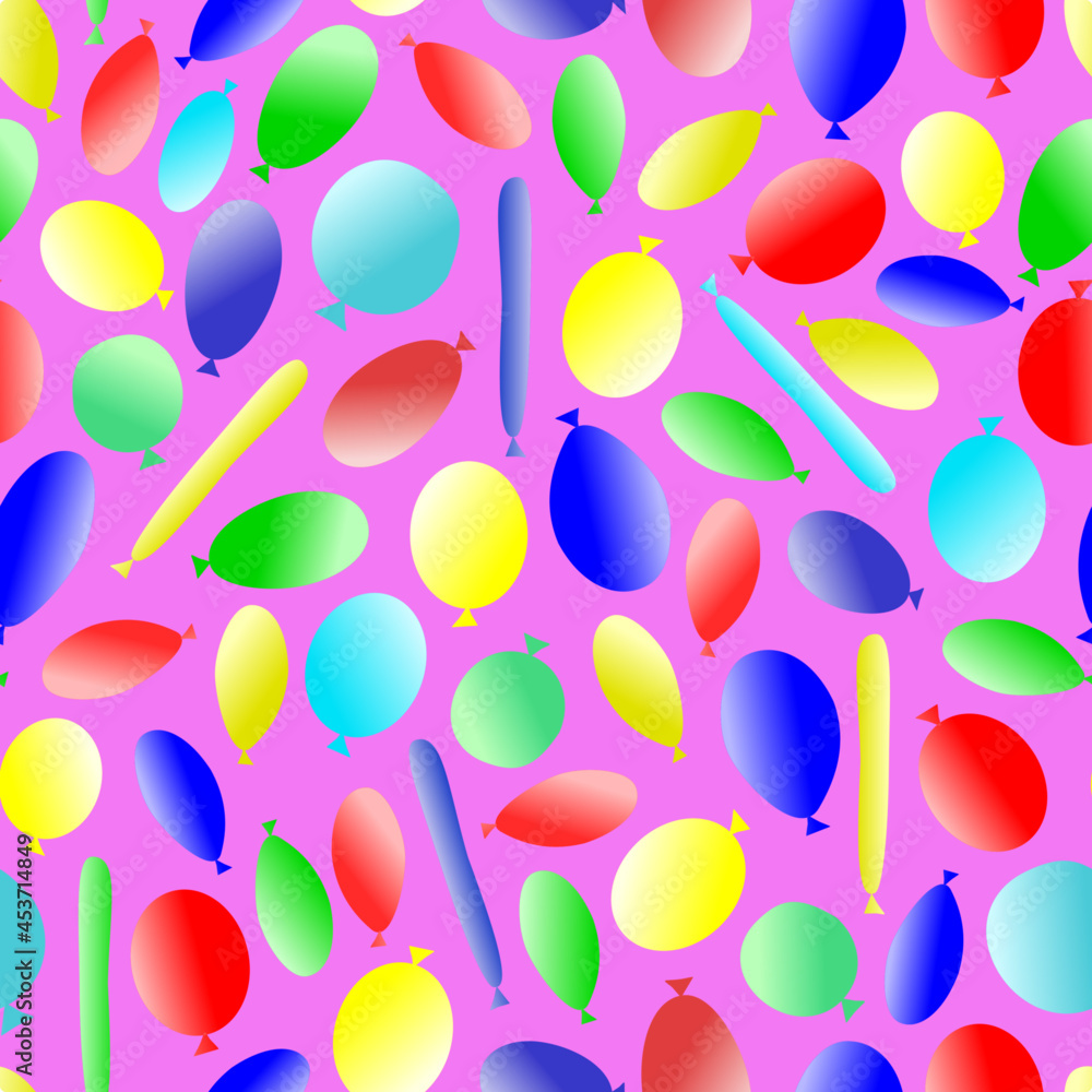 colourful balloons seamless background