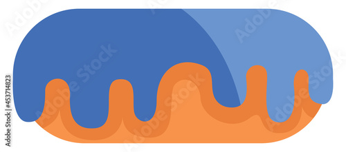 Tasty eclair, icon illustration, vector on white background