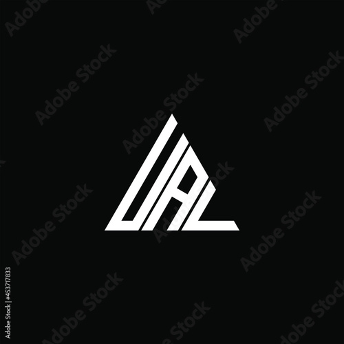 UAL letter logo creative design. UAL unique design
 photo