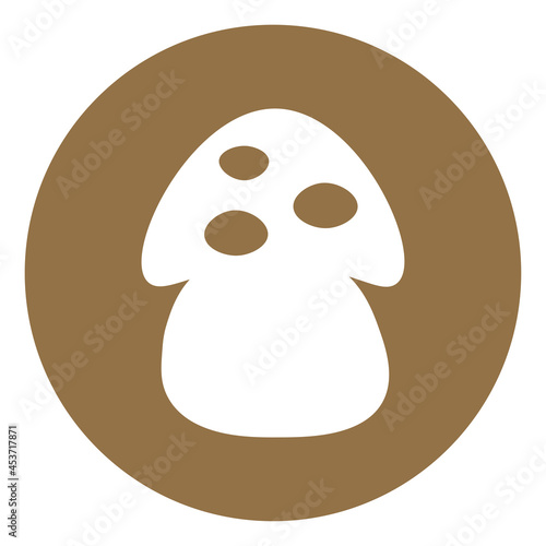 Button mushrooms, icon illustration, vector on white background