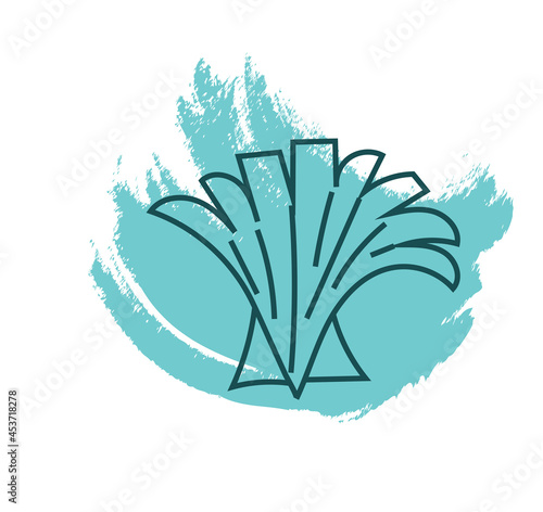 Alternate telling seashell, icon illustration, vector on white background
