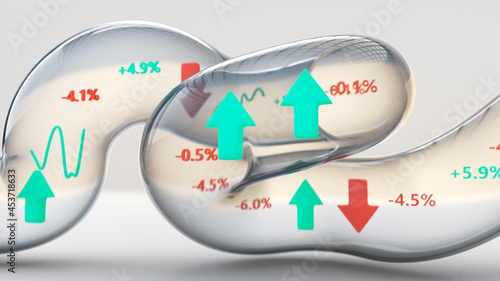 Stock market statistics 3D ...