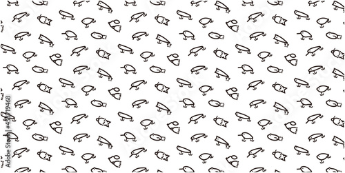 Hard lure icon pattern background for website or wrapping paper (Monotone version)