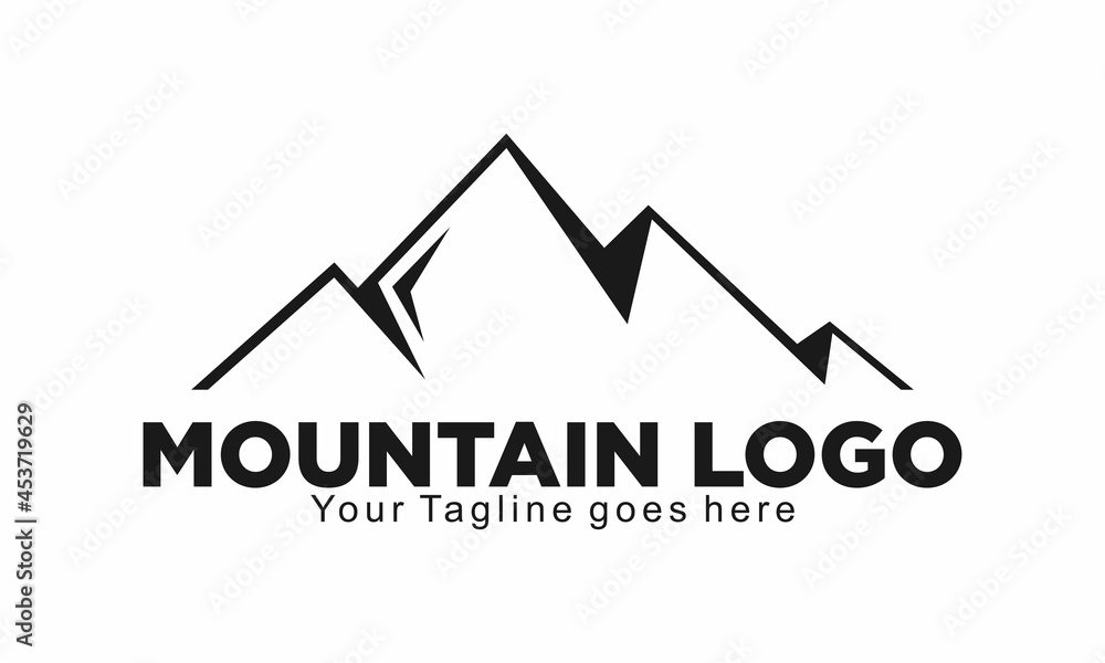 Elegant simple mountain vector logo Elegant simple mountain vector logo