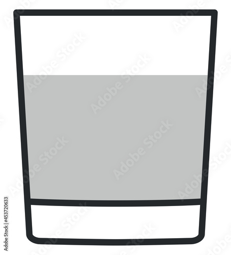 Cognac glass, illustration, on a white background.