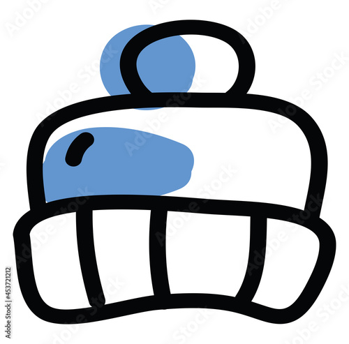Square winter hat, illustration, on a white background.