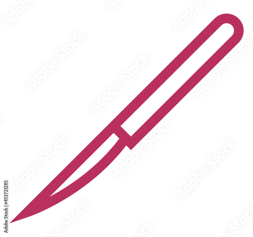 Pink lancet, illustration, on a white background.