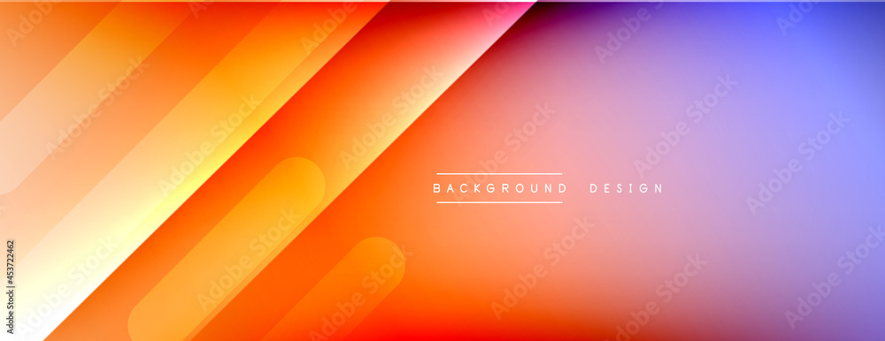 Fototapeta premium Dynamic lines abstract background. 3D shadow effects and fluid gradients. Modern overlapping forms