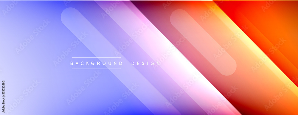 Fototapeta premium Dynamic lines abstract background. 3D shadow effects and fluid gradients. Modern overlapping forms