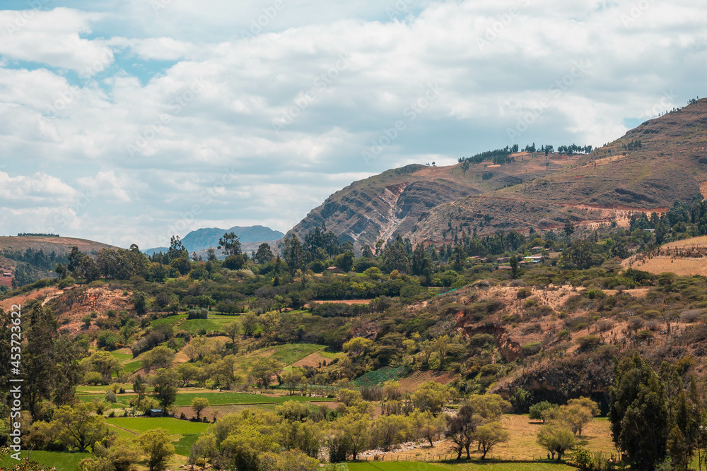 rural landscape in the field Cajamarca, Jesus