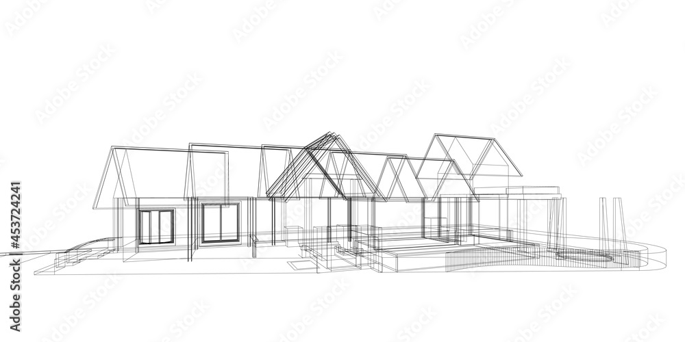 Architectural abstract shapes, Abstract arch 3d illustration. Architectural abstract shapes, Abstract arch 3d illustration.