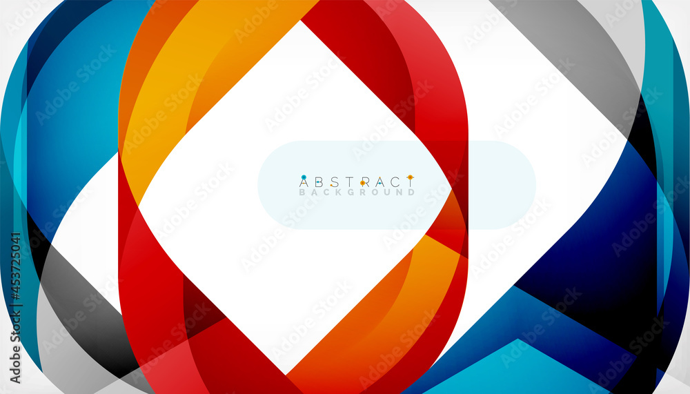 Abstract square shape with overlapping waves, minimal geometric background. Vector Illustration For Wallpaper, Banner, Background, Landing Page Abstract square shape with overlapping waves, minimal geometric background. Vector Illustration For Wallpaper, Banner, Background, Landing Page