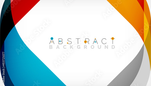 Abstract square shape with overlapping waves, minimal geometric background. Vector Illustration For Wallpaper, Banner, Background, Landing Page