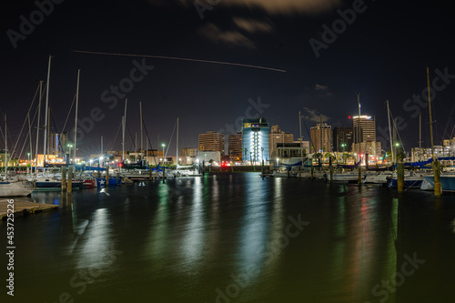 A view of Central City Corpus Christi, TX at night © Vo