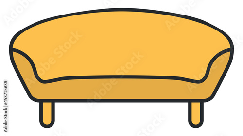 Daybed sofa, illustration, on a white background.