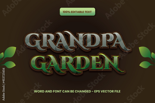 Grandpa Garden Editable Text Effect Template