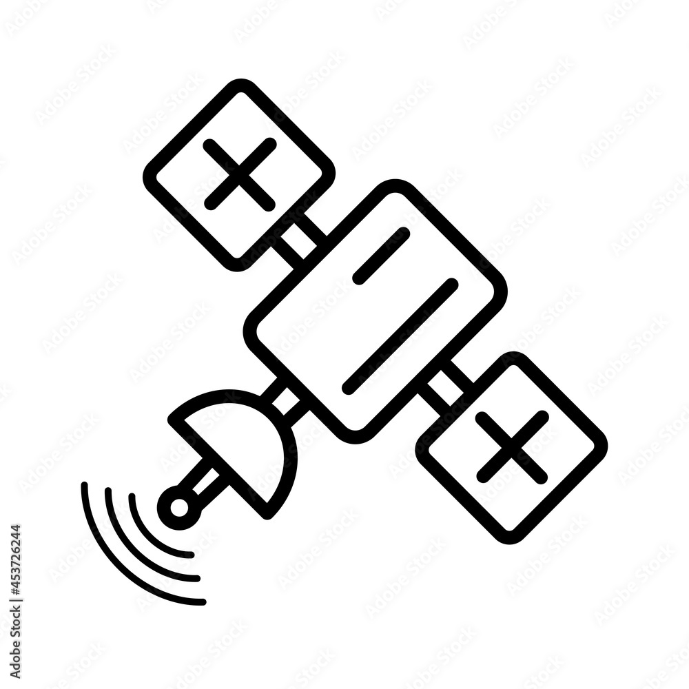 Obraz premium Satelite icon vector design template