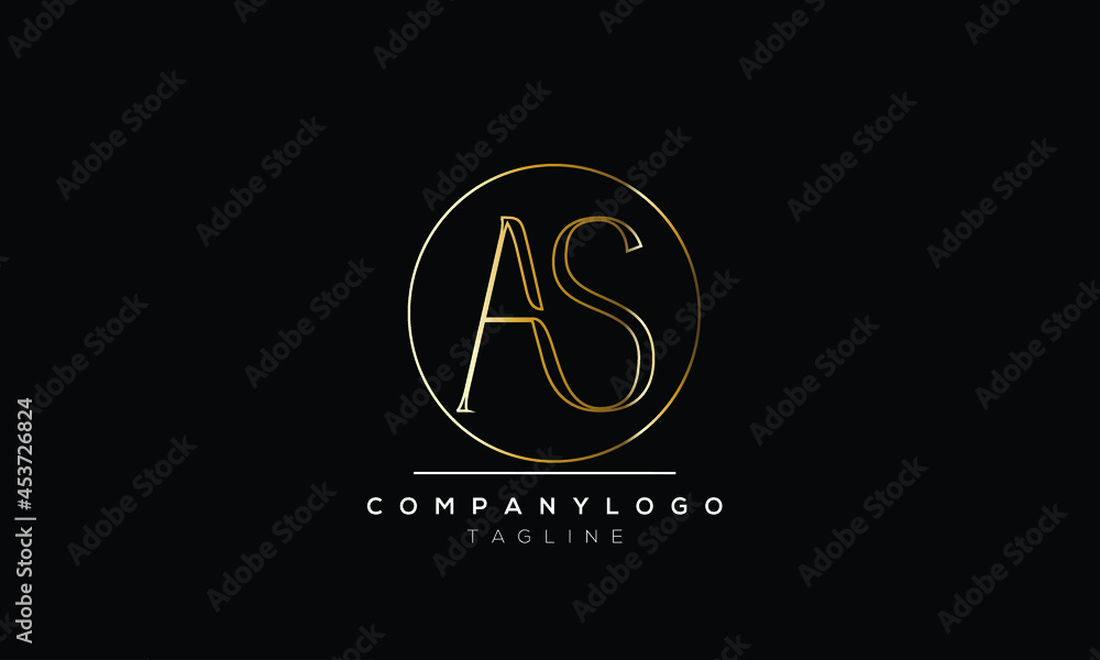 Abstract Letter Initial AS SA Vector Logo Design Template Abstract Letter Initial AS SA Vector Logo Design Template
