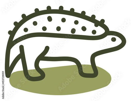 Echinodon dinosaur, illustration, vector on a white background. photo