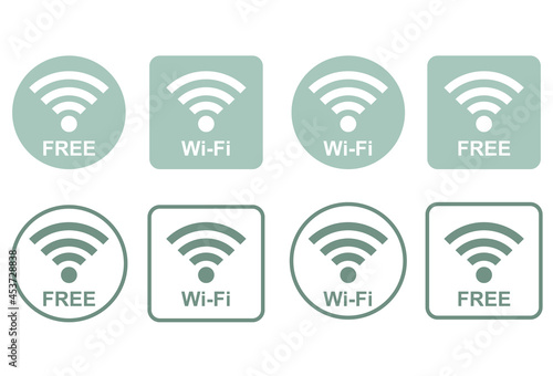フリーwi-fi・wi-fi接続可能マーク
