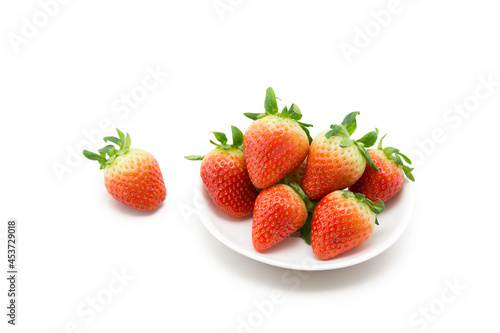 Fototapeta Naklejka Na Ścianę i Meble -  Strawberry on white plate.