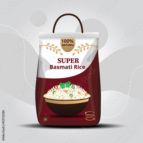 Rice Packaging Template - Vector Illustration