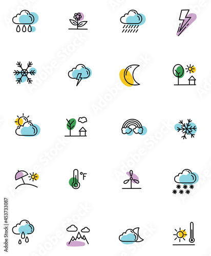 Weather cast, illustration, vector on a white background.