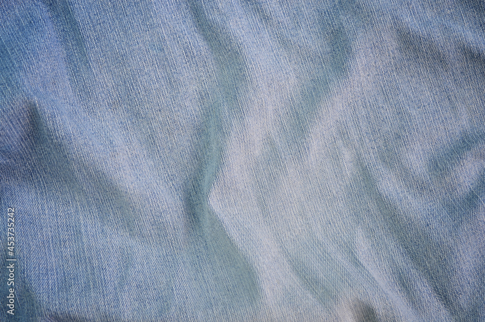 Blue jeans texture background. Copy space for the text.