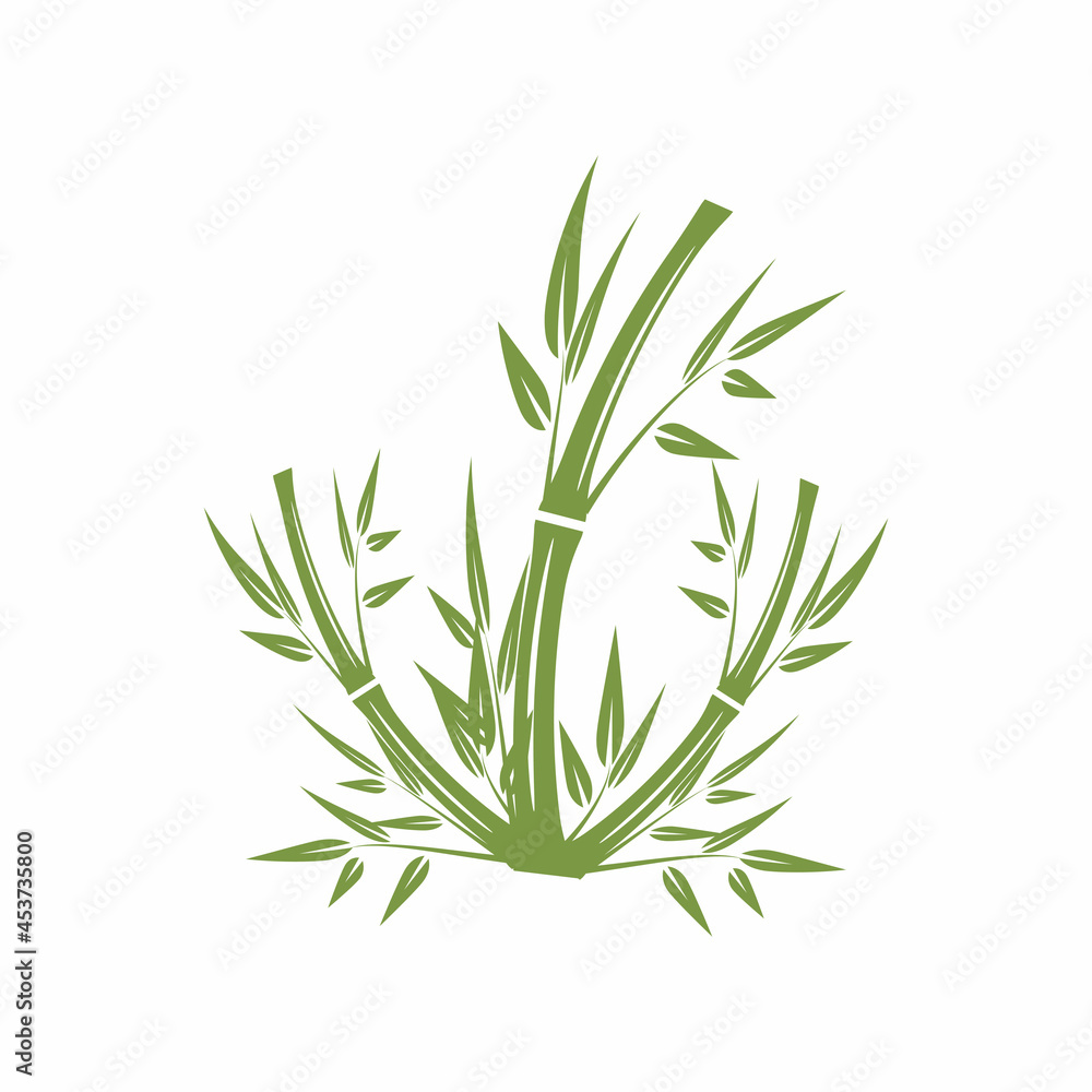 Fototapeta premium Bamboo Logo Template vector icon illustration design